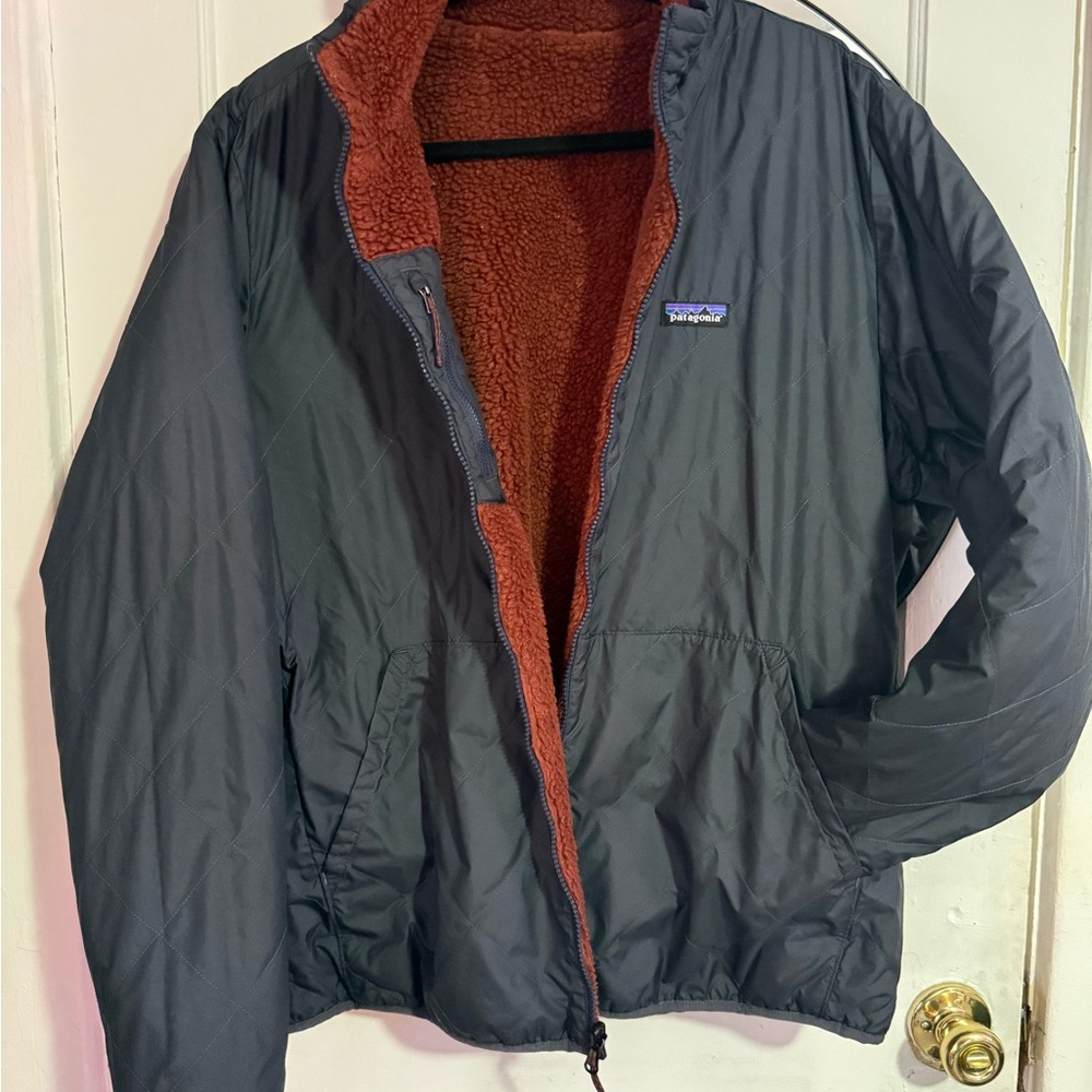 Patagonia Black and Rust Reversible Jacket